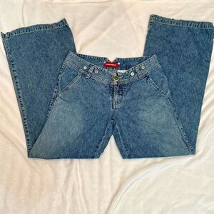 Vintage UNIONBAY Classic Blue Low-Rise Denim Wide Leg Jeans
